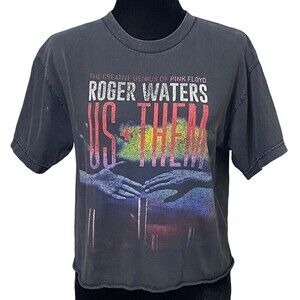 Roger Waters 2017 Us + Them Tour Cropped Concert T-Shirt Pink Floyd Small